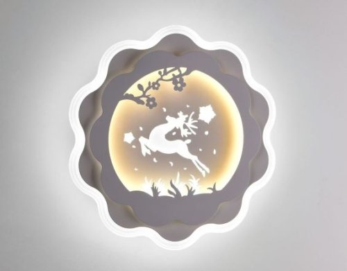 Светильник светодиодный Мелодия Света Лось 6077-36W Белый фото Светильник светодиодный Мелодия Света Лось 6077-36W Белый картинка